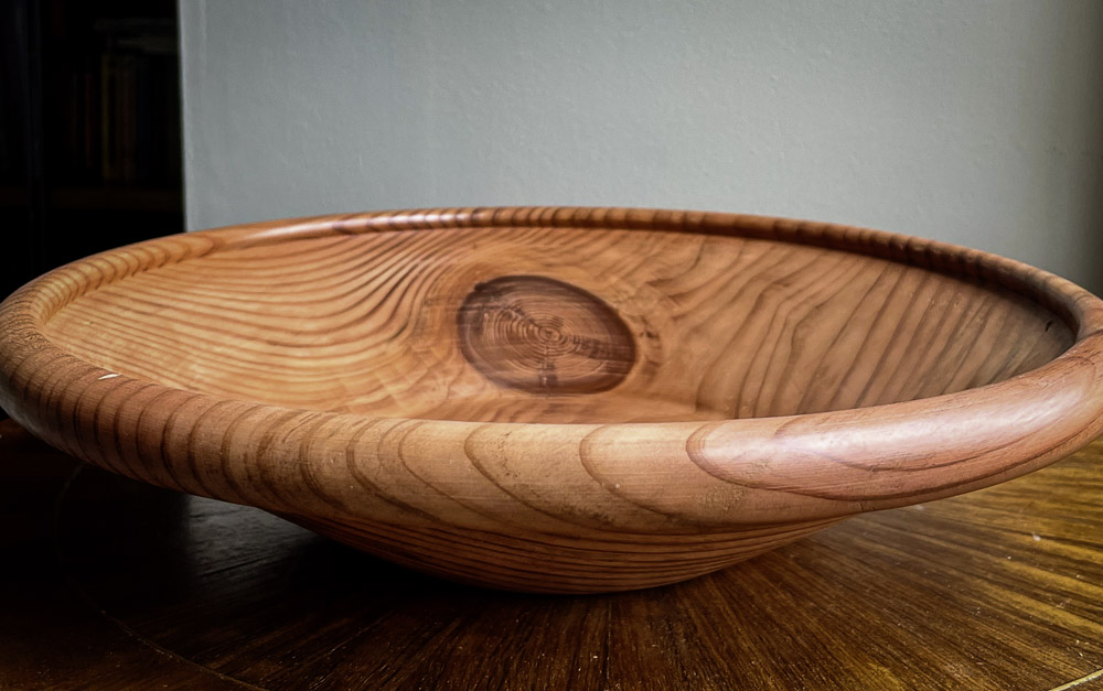 Grande coupe en séquoia - pièce unique