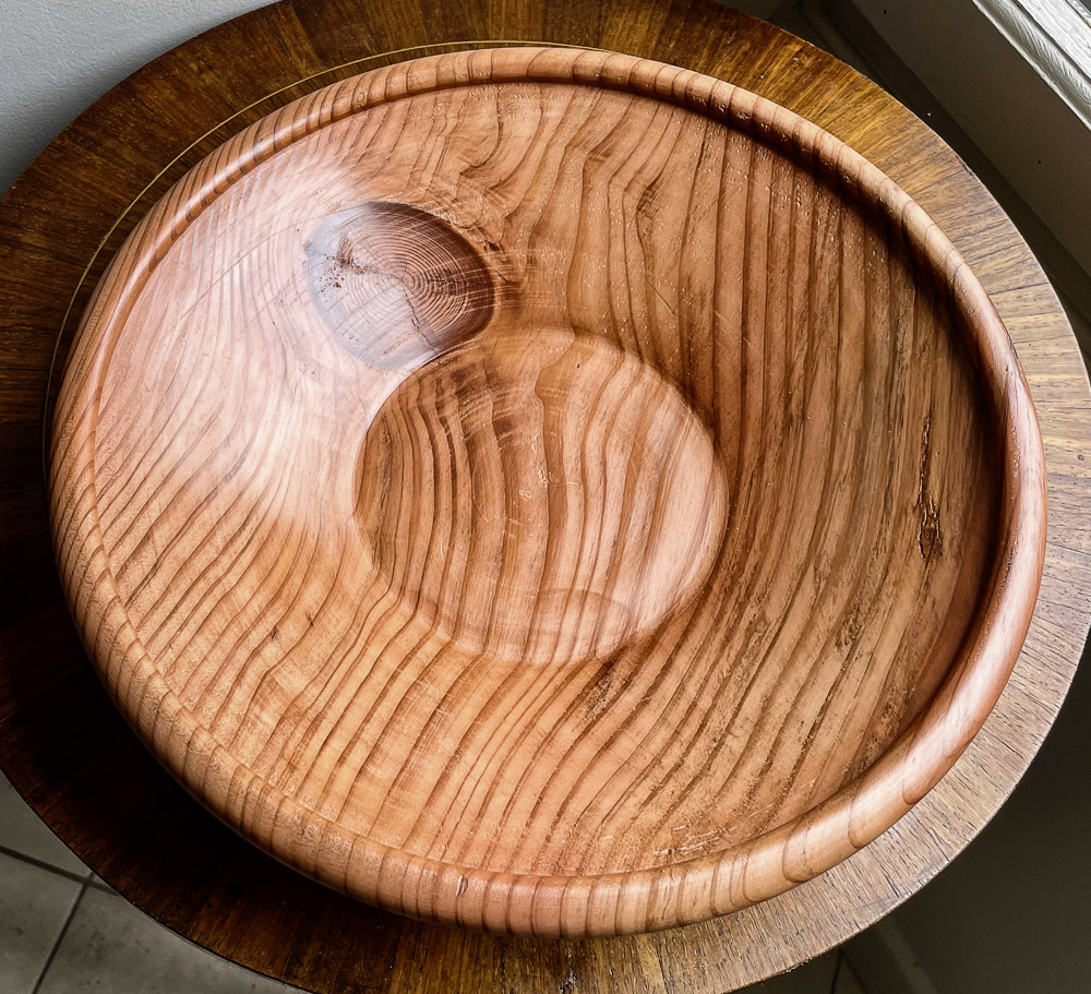 Grande coupe en séquoia - pièce unique