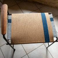 tabouret tressé accoudoir noyer Tabouret accoudoir noyer